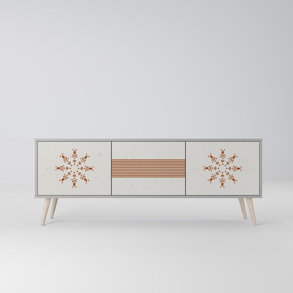 DAILY HARMONY Móvel de TV com 3 Portas em Acabamento Cinzento