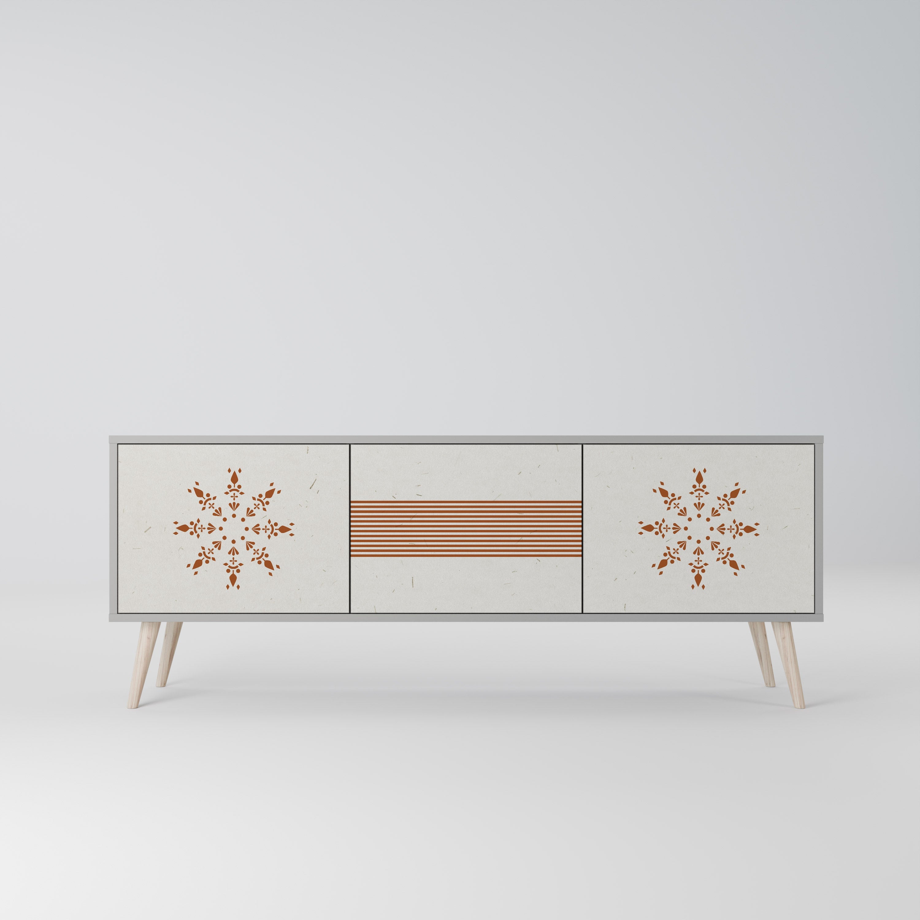 DAILY HARMONY Móvel de TV com 3 Portas em Acabamento Cinzento