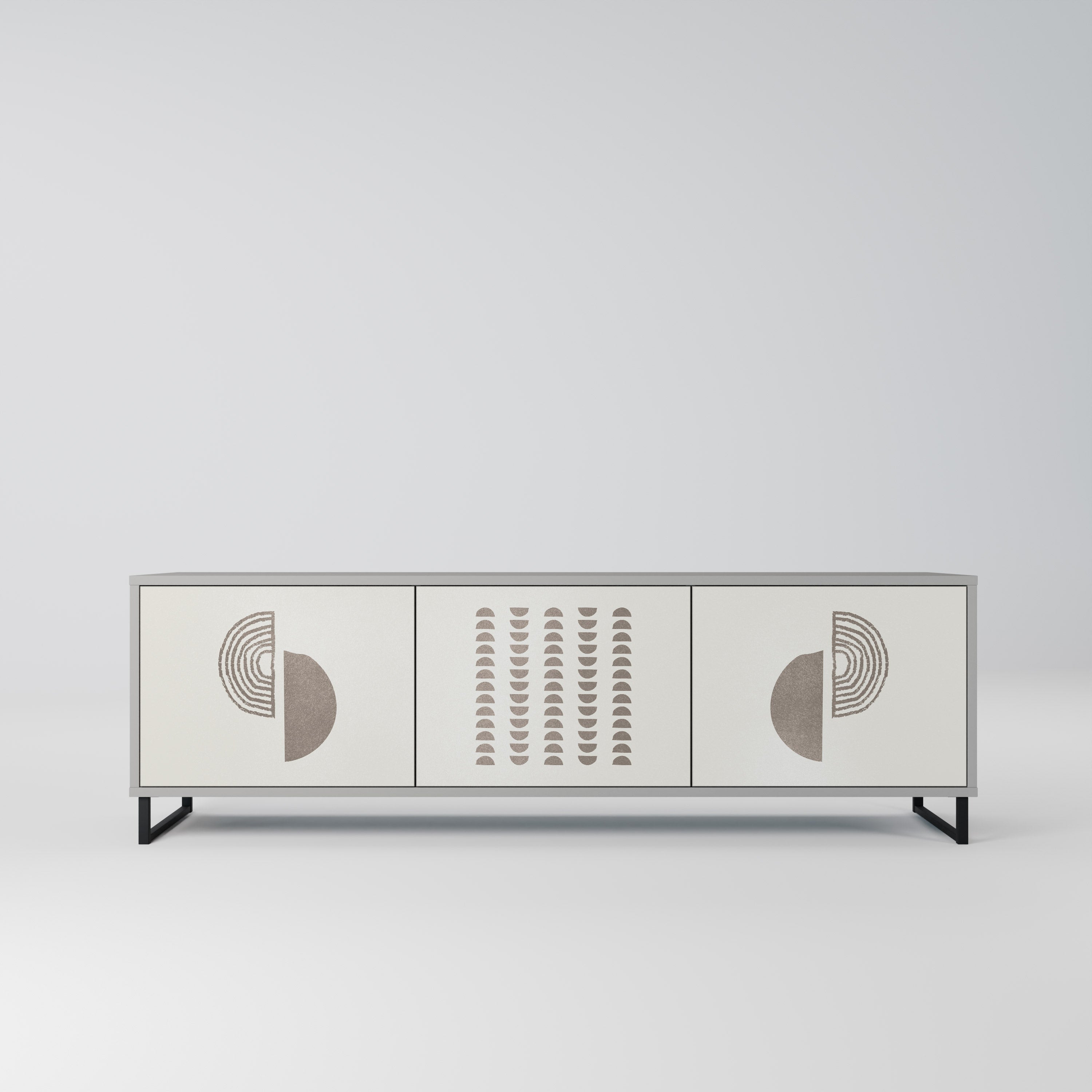 HARMONY ESSENCE Móvel de TV com 3 Portas em Acabamento Cinzento