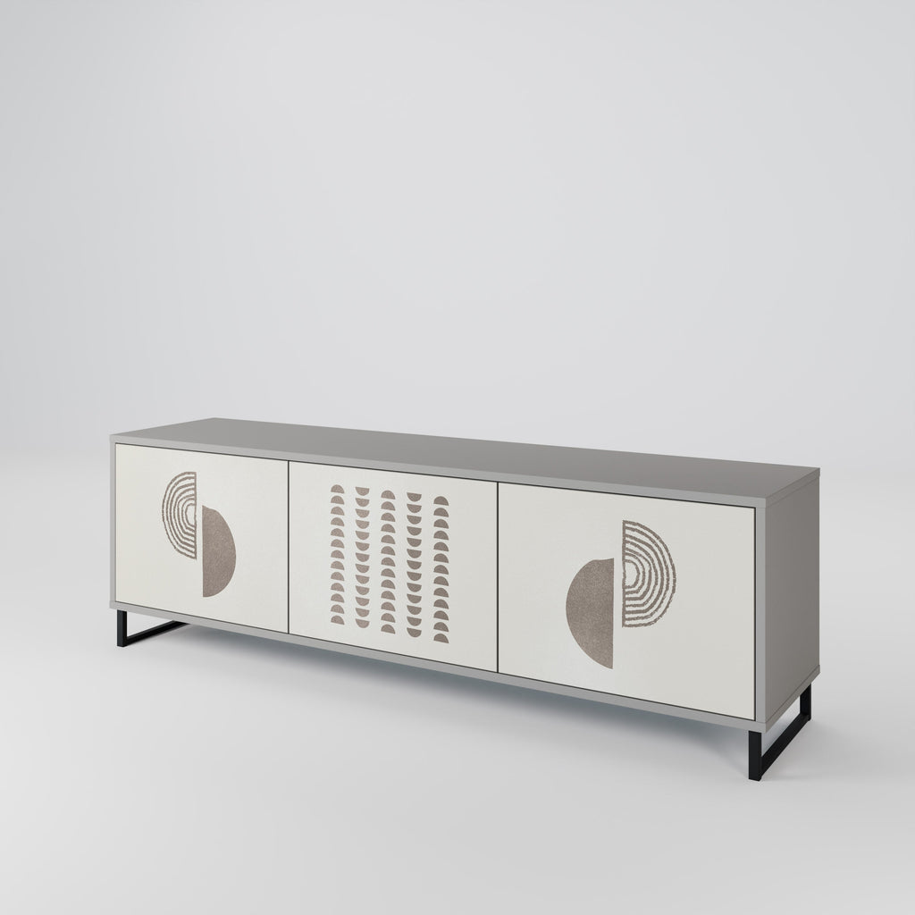 HARMONY ESSENCE Móvel de TV com 3 Portas em Acabamento Cinzento
