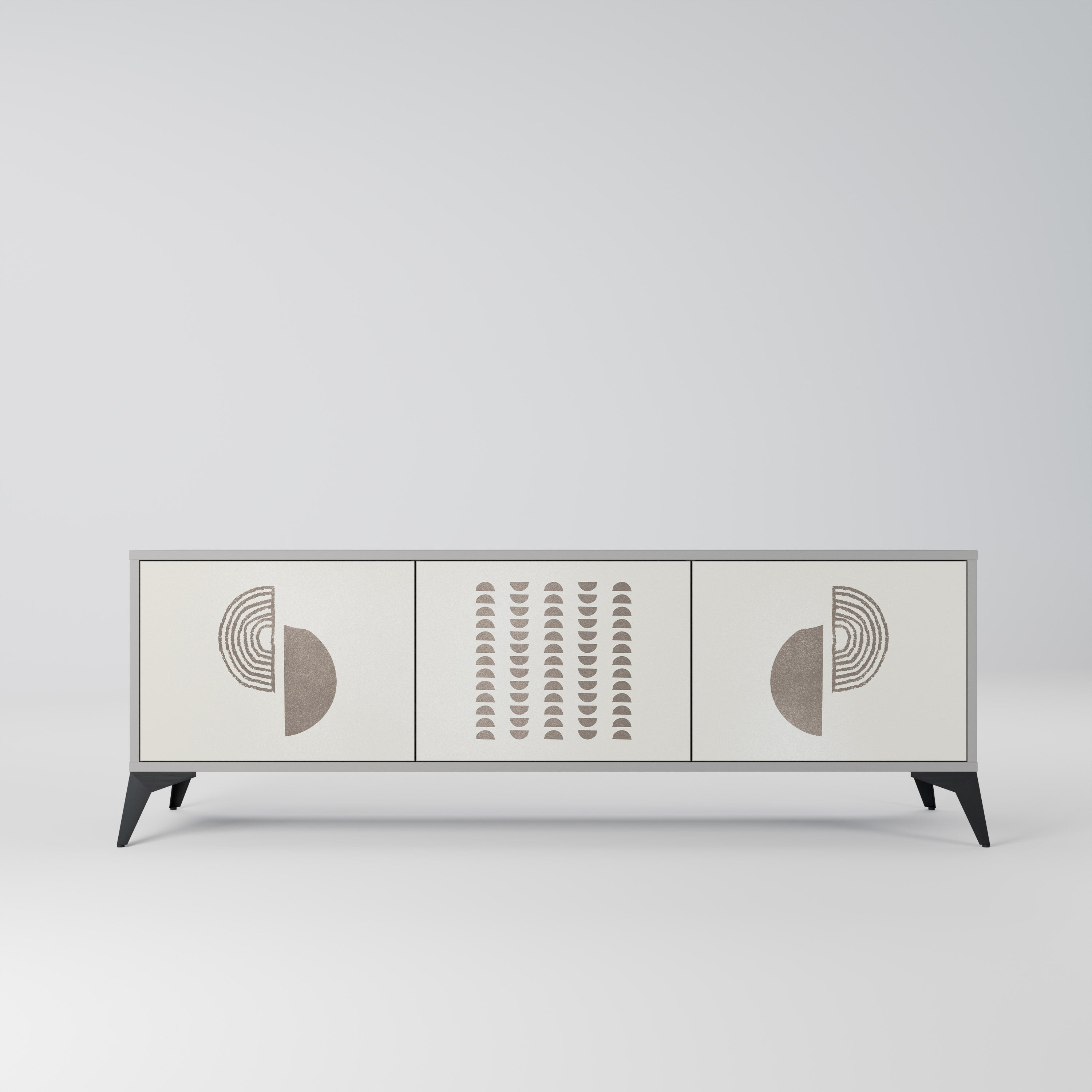 HARMONY ESSENCE Móvel de TV com 3 Portas em Acabamento Cinzento