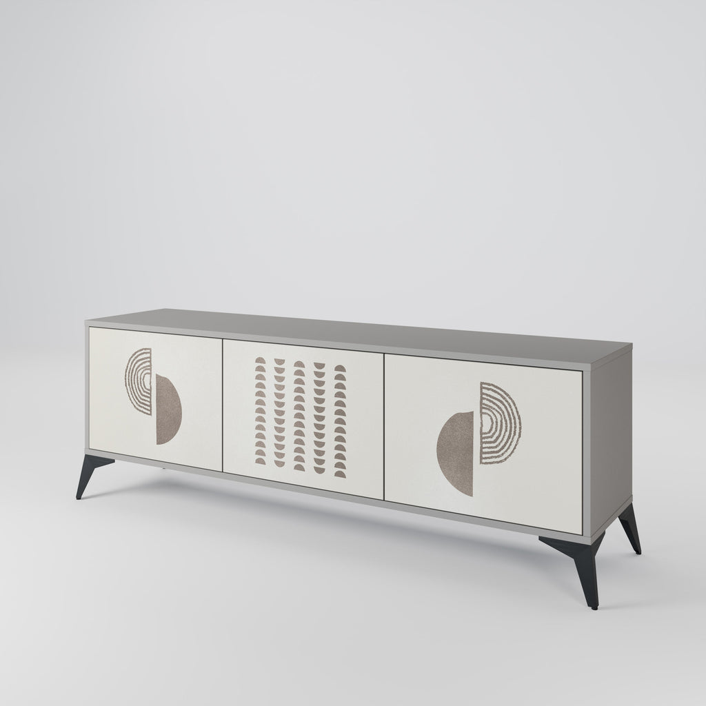 HARMONY ESSENCE Móvel de TV com 3 Portas em Acabamento Cinzento