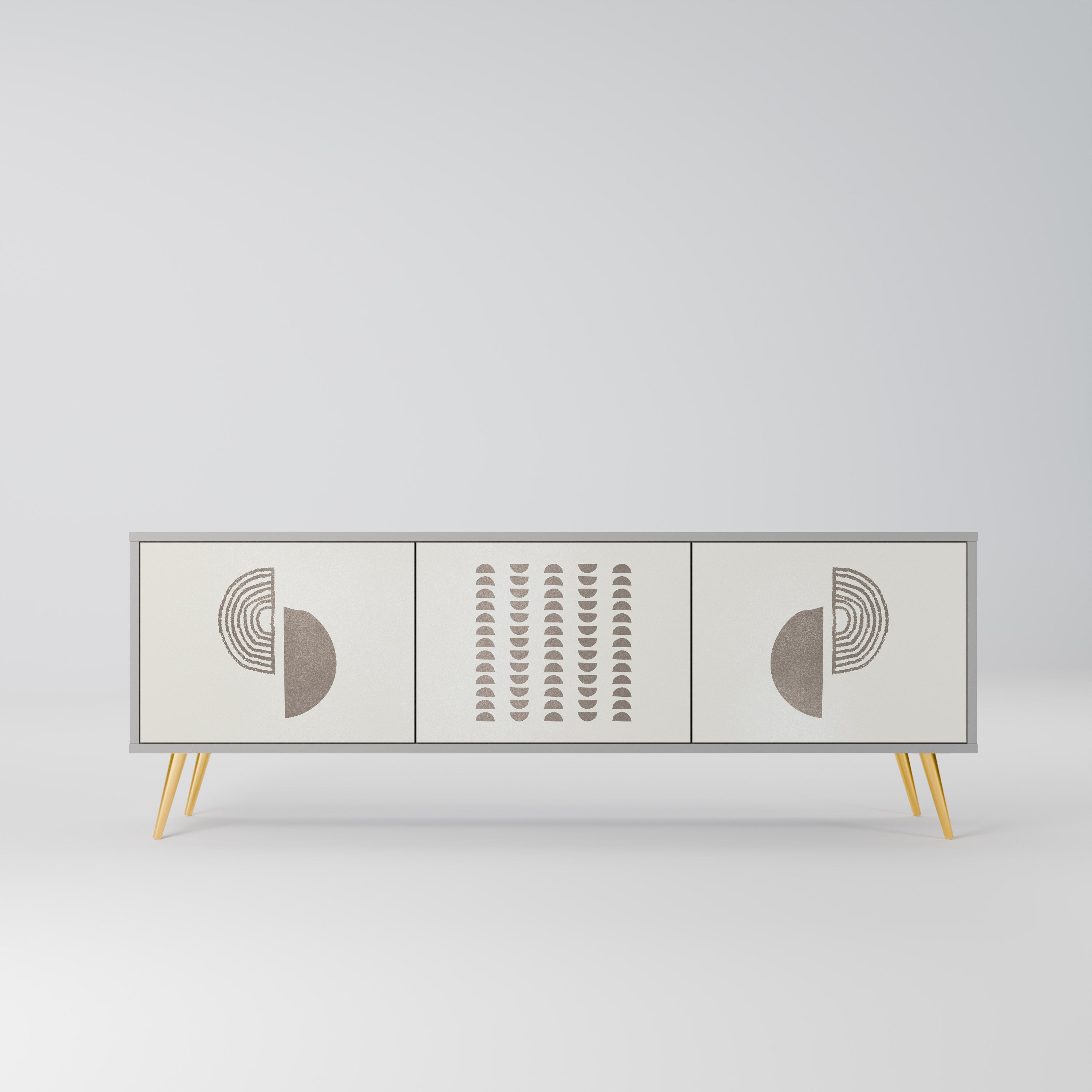 HARMONY ESSENCE Móvel de TV com 3 Portas em Acabamento Cinzento