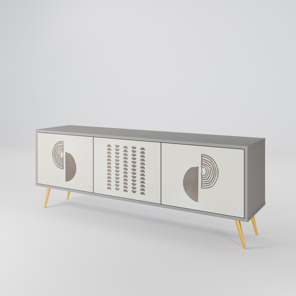 HARMONY ESSENCE Móvel de TV com 3 Portas em Acabamento Cinzento