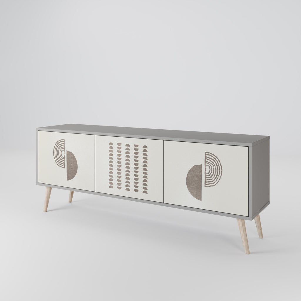 HARMONY ESSENCE Móvel de TV com 3 Portas em Acabamento Cinzento