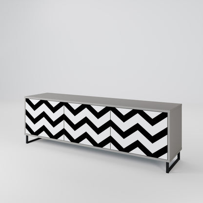 CLASSIC ZIG ZAG Móvel de TV de 3 Portas