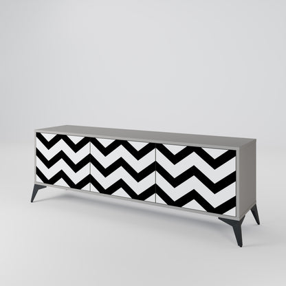 CLASSIC ZIG ZAG Móvel de TV de 3 Portas