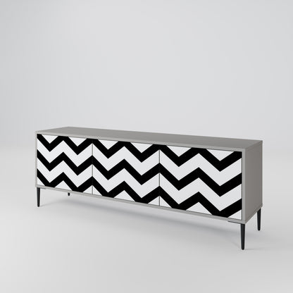 CLASSIC ZIG ZAG Móvel de TV de 3 Portas