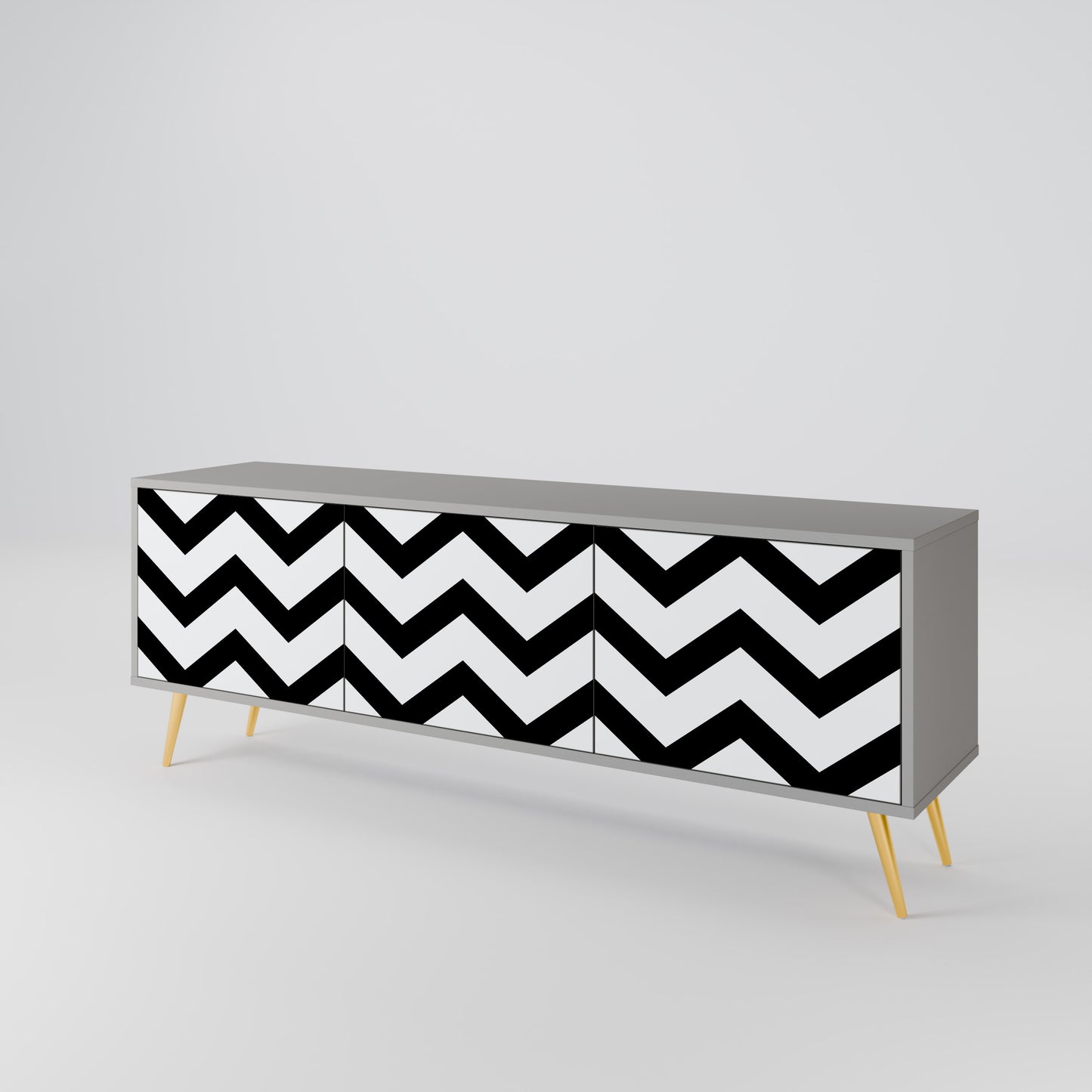 CLASSIC ZIG ZAG Móvel de TV de 3 Portas