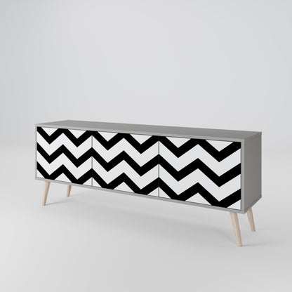 CLASSIC ZIG ZAG Móvel de TV de 3 Portas