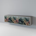 HEAVENLY BLOOM 3-Door TV Stand in Grey Finish