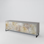 SUNFLOWER BLUR Móvel de TV com 3 Portas em Acabamento Cinzento