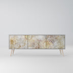 SUNFLOWER BLUR Móvel de TV com 3 Portas em Acabamento Cinzento