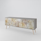 SUNFLOWER BLUR Móvel de TV com 3 Portas em Acabamento Cinzento