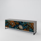 MORNING BLOOM Móvel de TV com 3 Portas em Acabamento Cinzento