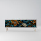 MORNING BLOOM Móvel de TV com 3 Portas em Acabamento Cinzento