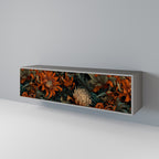 DAWN BLOOM Móvel de TV com 3 Portas em Acabamento Cinzento