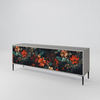 IMAGINARY BLOSSOM Móvel de TV com 3 Portas em Acabamento Cinzento