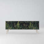 FERN FLOWERS Móvel de TV com 3 Portas em Acabamento Cinzento