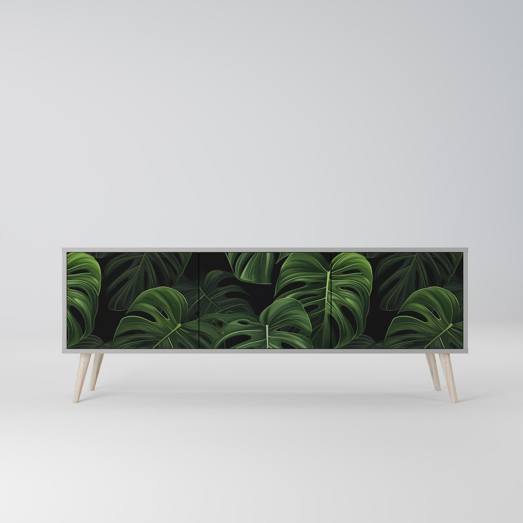 INFINITE MONSTERA Móvel de TV com 3 Portas em Acabamento Cinzento