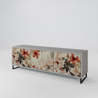PETAL HARMONY Móvel de TV com 3 Portas em Acabamento Cinzento