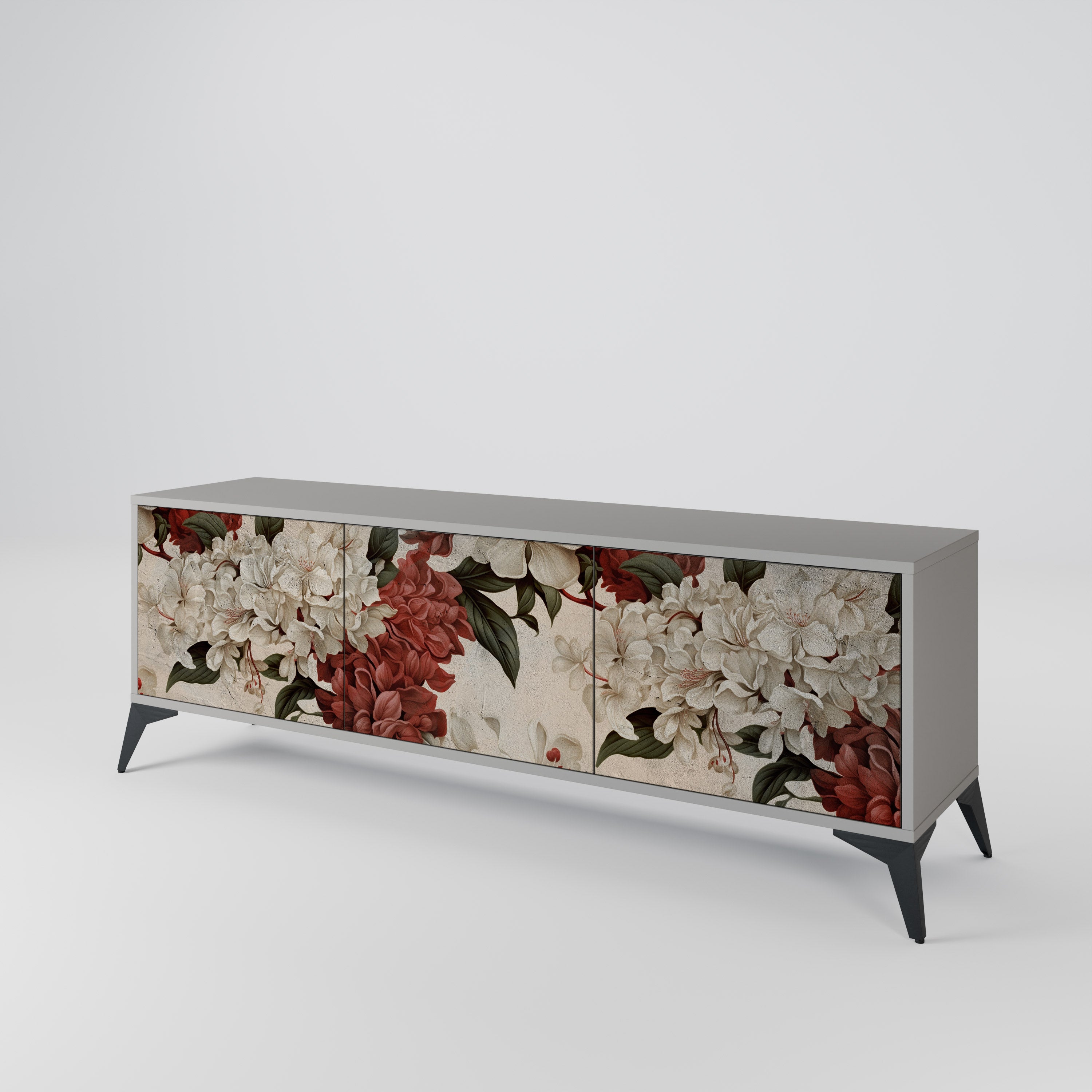 EPHEMERAL DAYS Móvel de TV com 3 Portas em Acabamento Cinzento