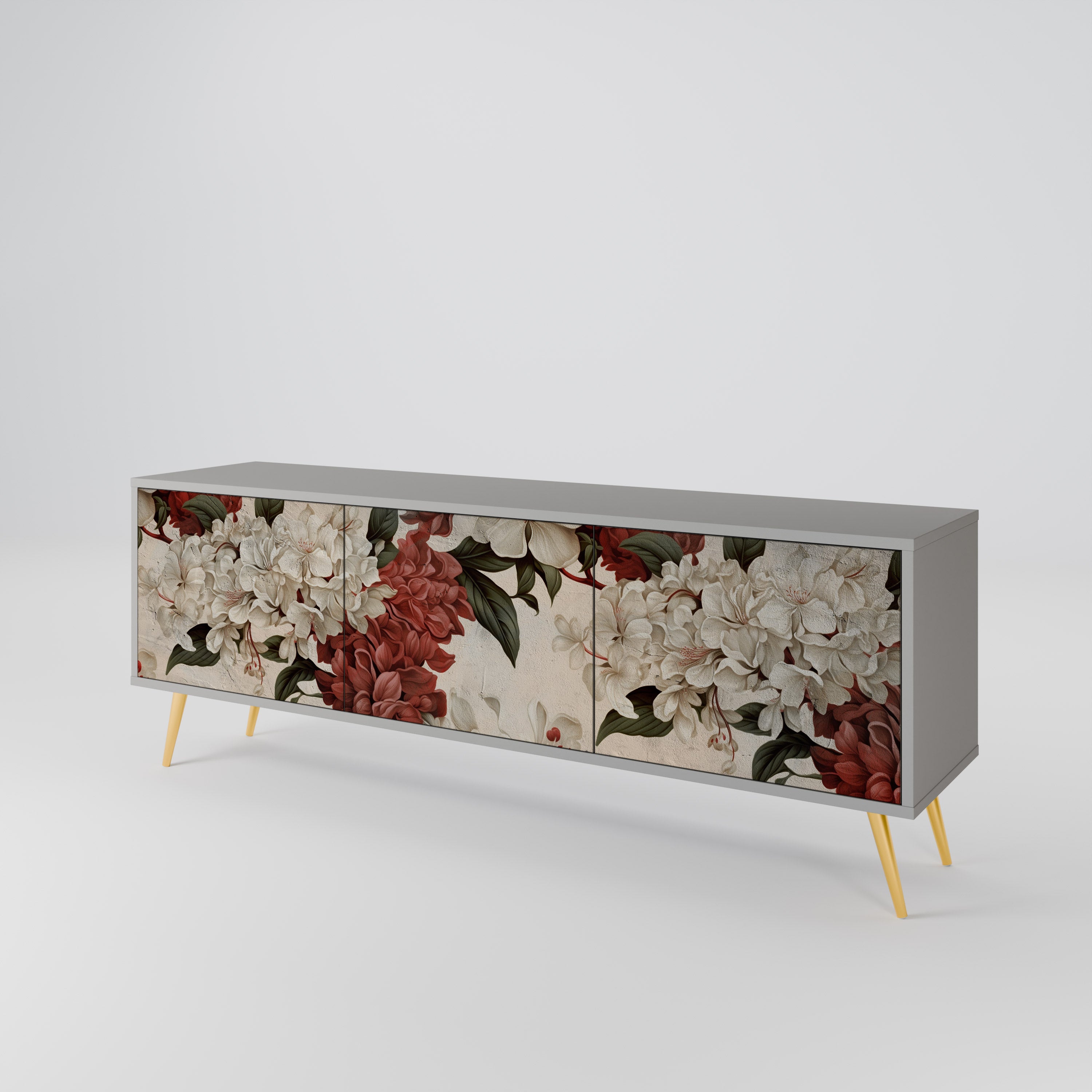 EPHEMERAL DAYS Móvel de TV com 3 Portas em Acabamento Cinzento