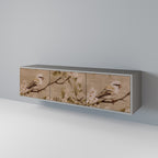 PETAL DISTINGUISH Móvel de TV com 3 Portas em Acabamento Cinzento