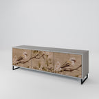 PETAL DISTINGUISH Móvel de TV com 3 Portas em Acabamento Cinzento