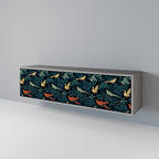 FOWL ORNAMENT Móvel de TV com 3 Portas em Acabamento Cinzento