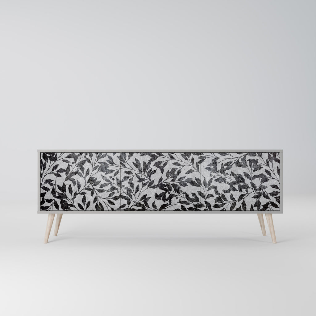 CHARCOAL SPROUT Móvel de TV com 3 Portas em Acabamento Cinzento