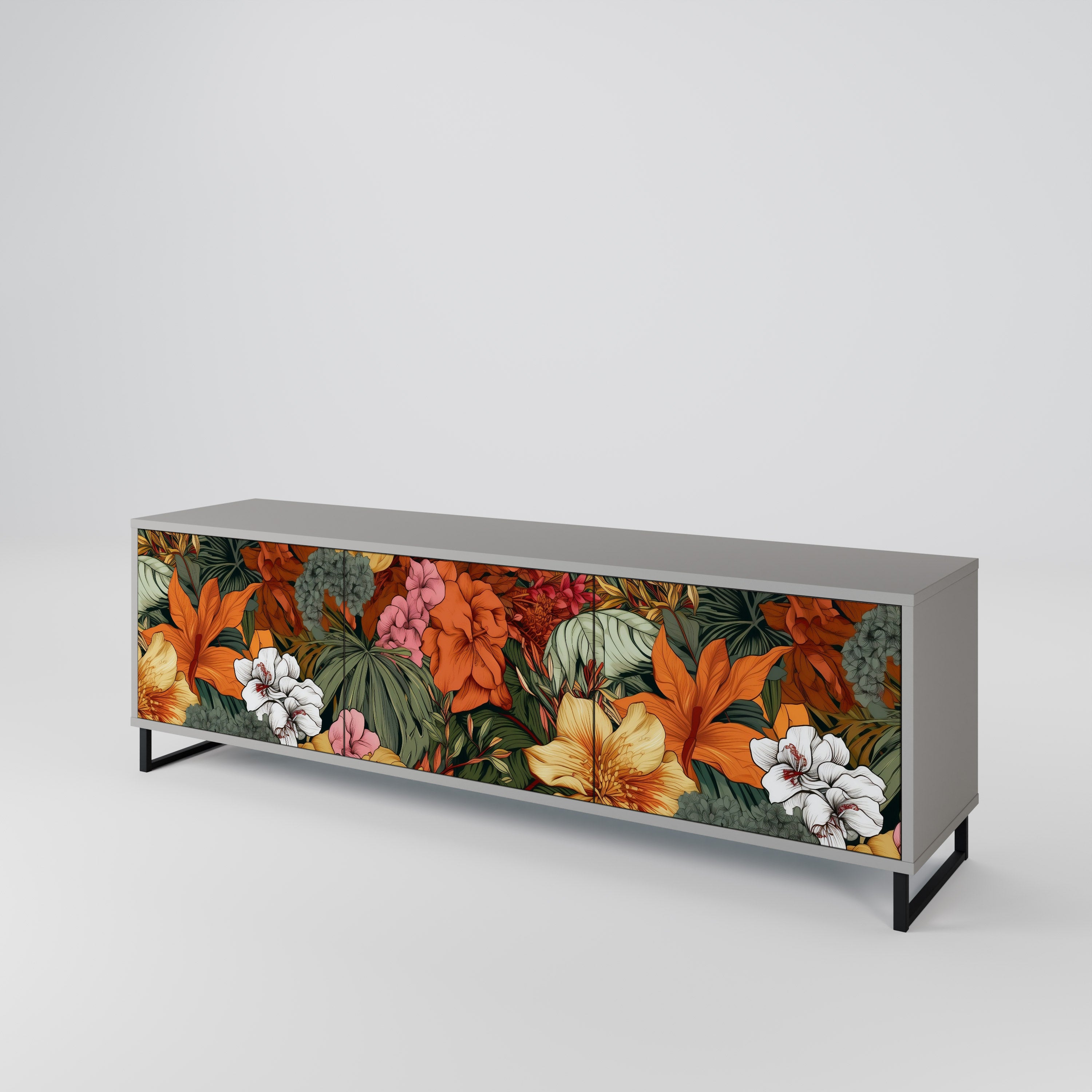 RADIANT FLORA Móvel de TV de 3 Portas