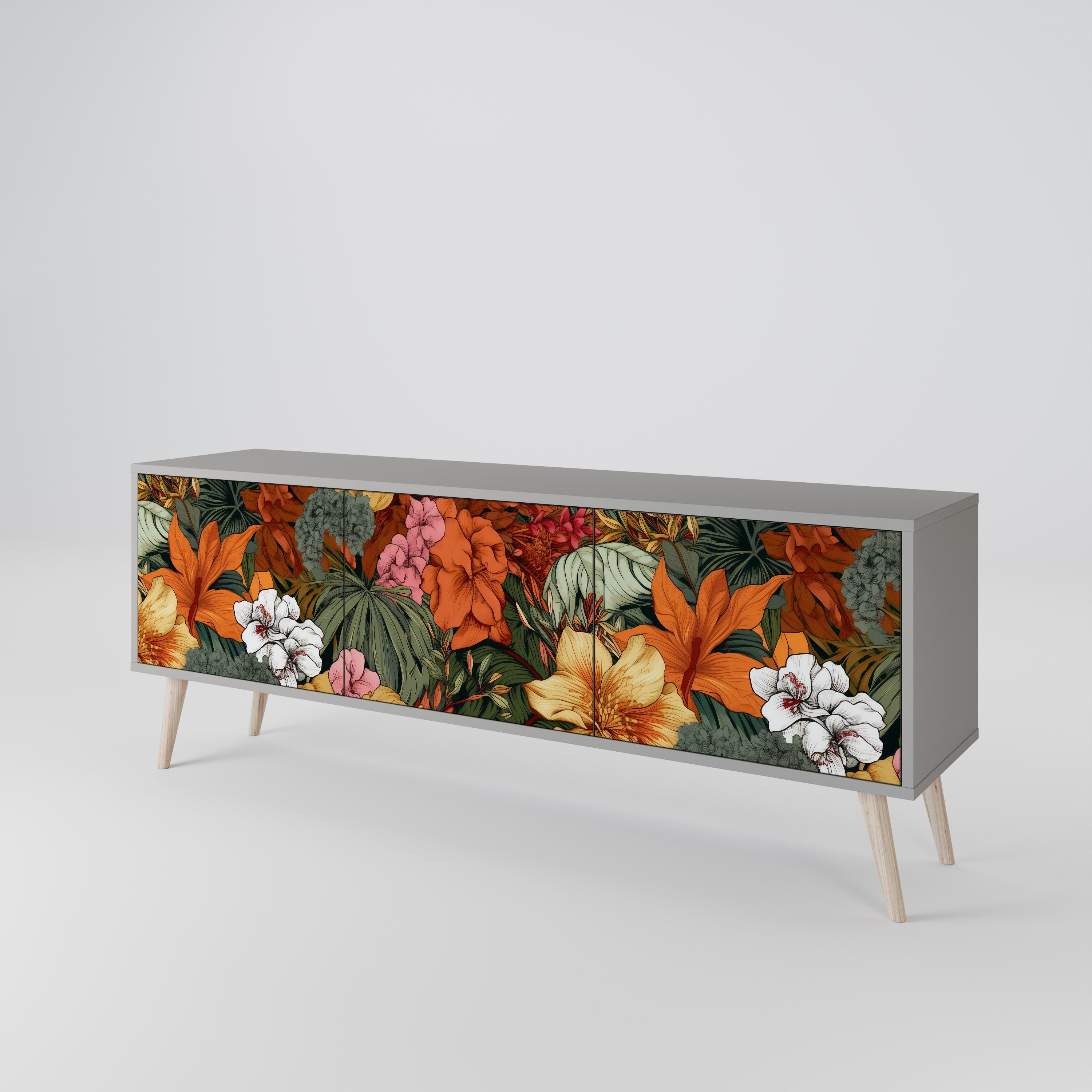 RADIANT FLORA Móvel de TV de 3 Portas