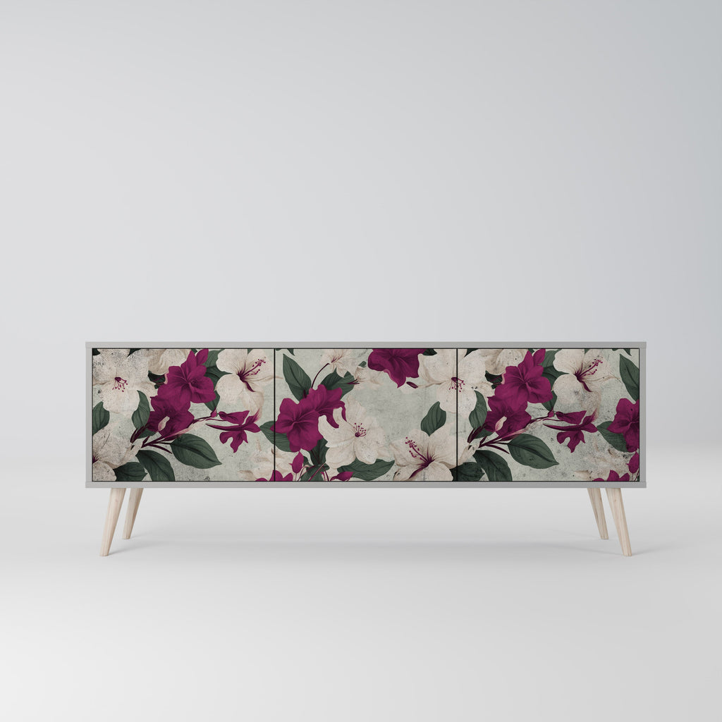 FLOWERET DREAM Móvel de TV com 3 Portas em Acabamento Cinzento