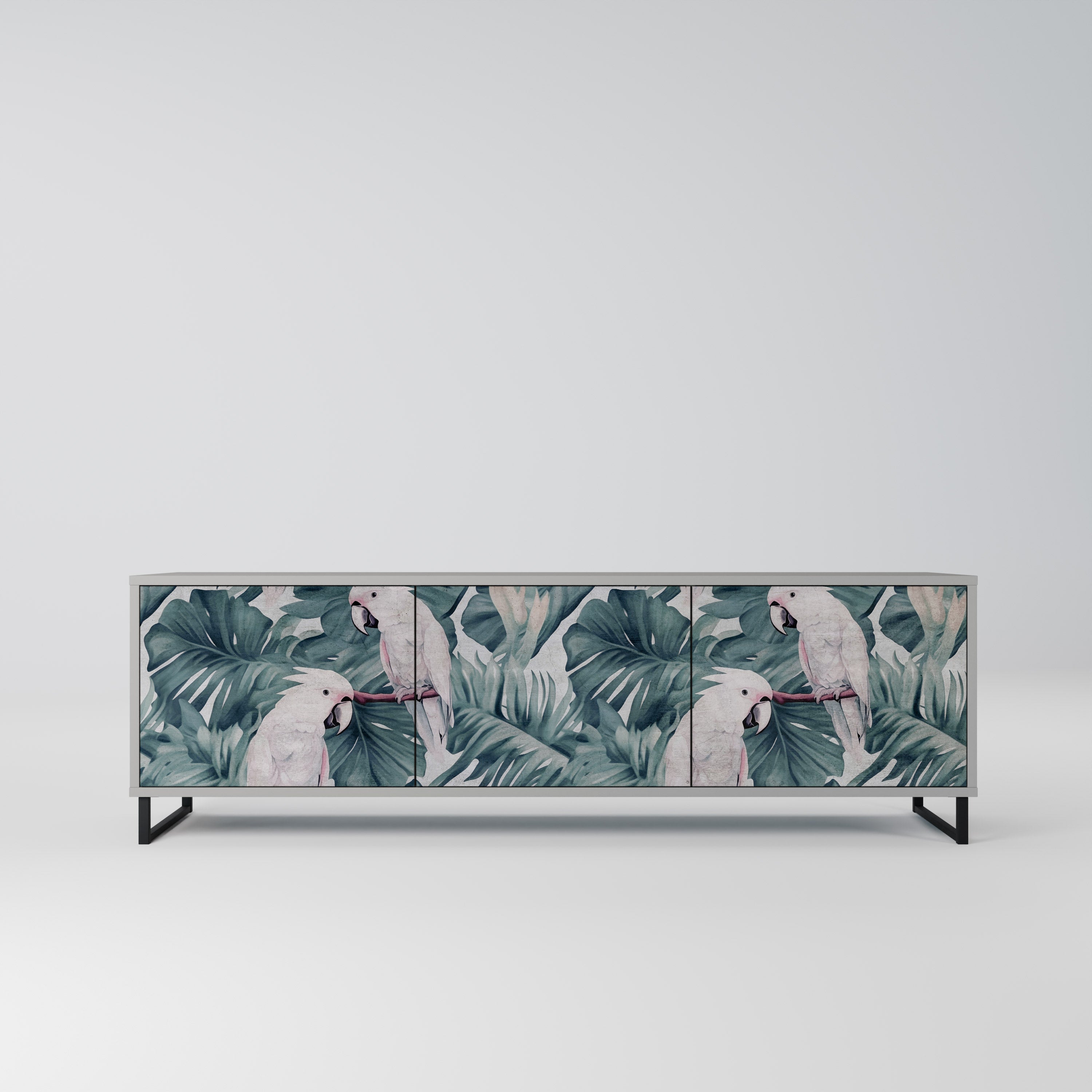 POPINJAY LOOK Móvel de TV com 3 Portas em Acabamento Cinzento