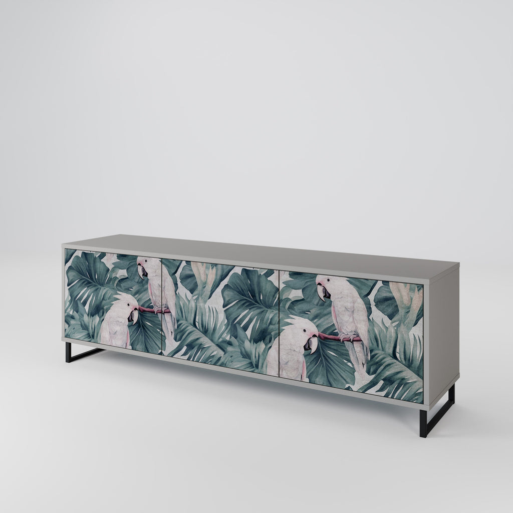 POPINJAY LOOK Móvel de TV com 3 Portas em Acabamento Cinzento