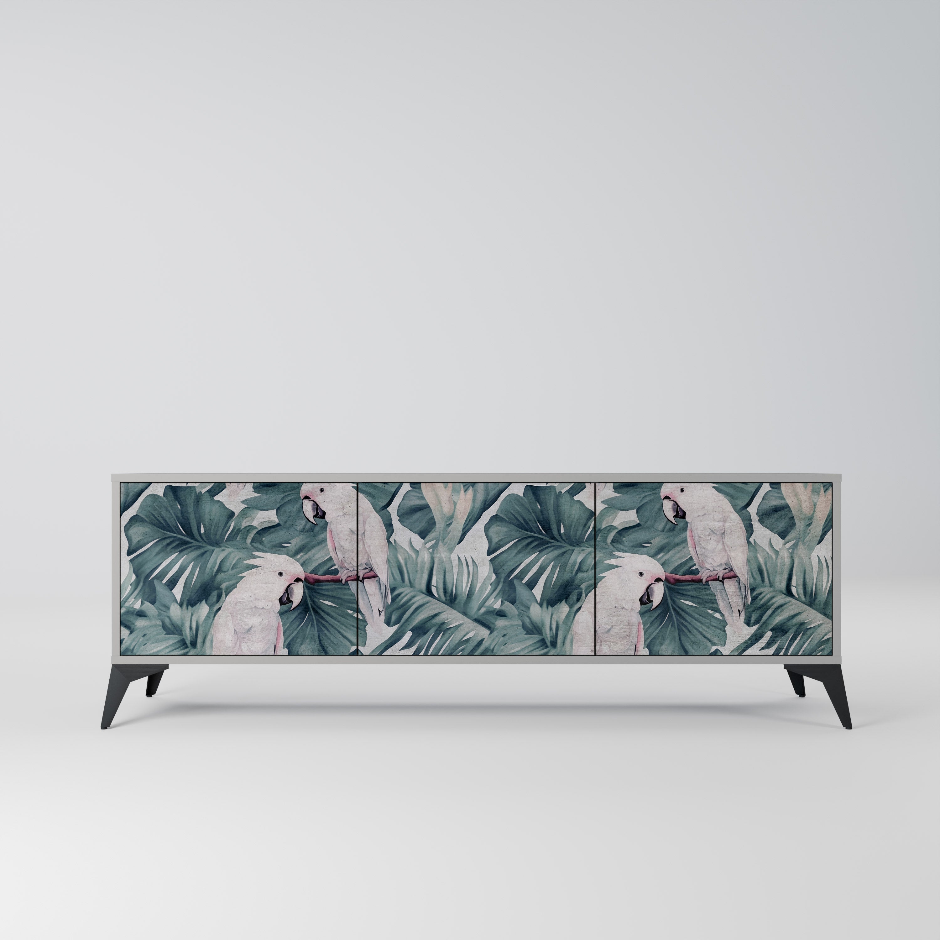 POPINJAY LOOK Móvel de TV com 3 Portas em Acabamento Cinzento