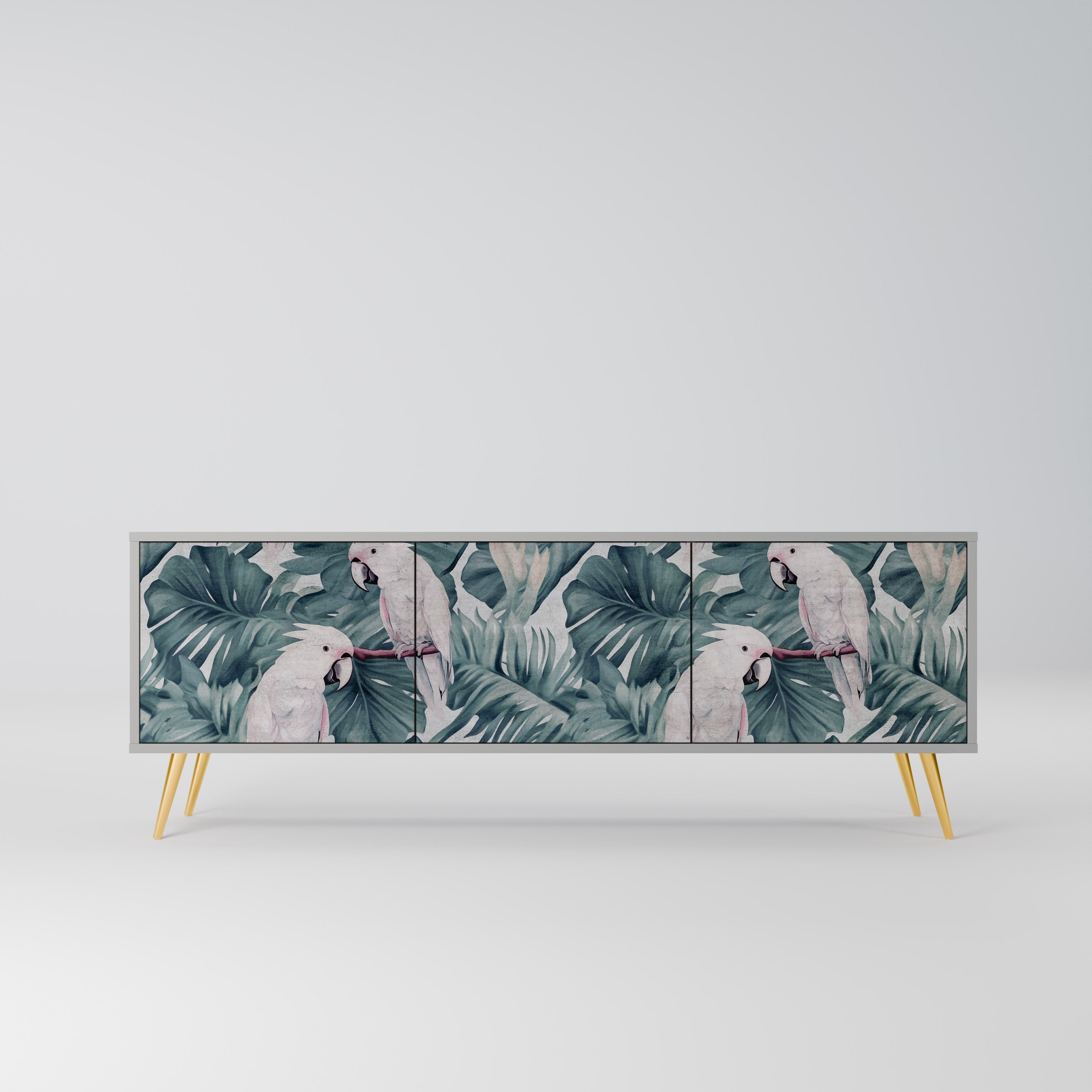 POPINJAY LOOK Móvel de TV com 3 Portas em Acabamento Cinzento