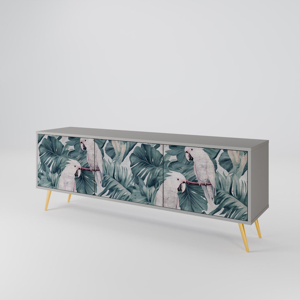 POPINJAY LOOK Móvel de TV com 3 Portas em Acabamento Cinzento