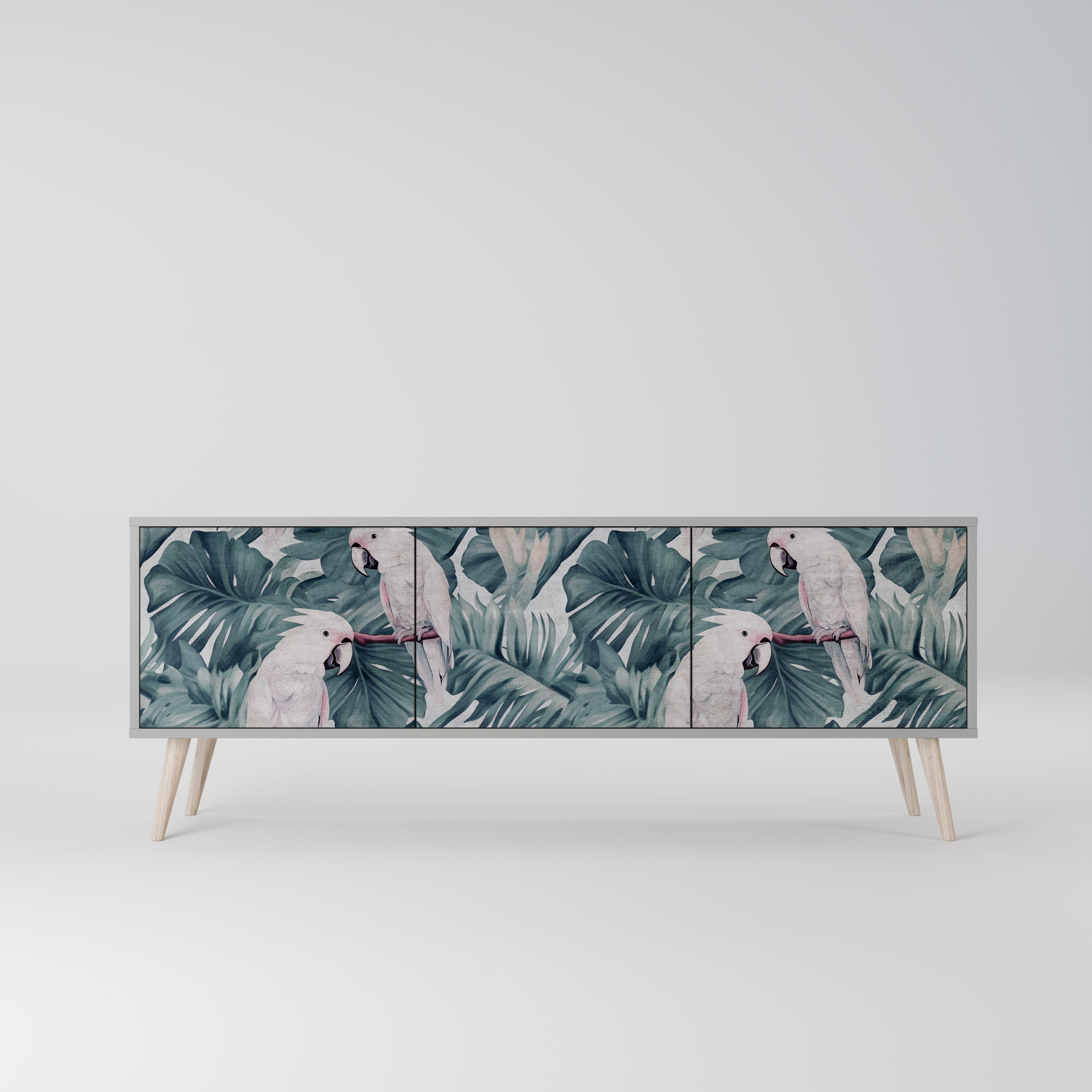 POPINJAY LOOK Móvel de TV com 3 Portas em Acabamento Cinzento