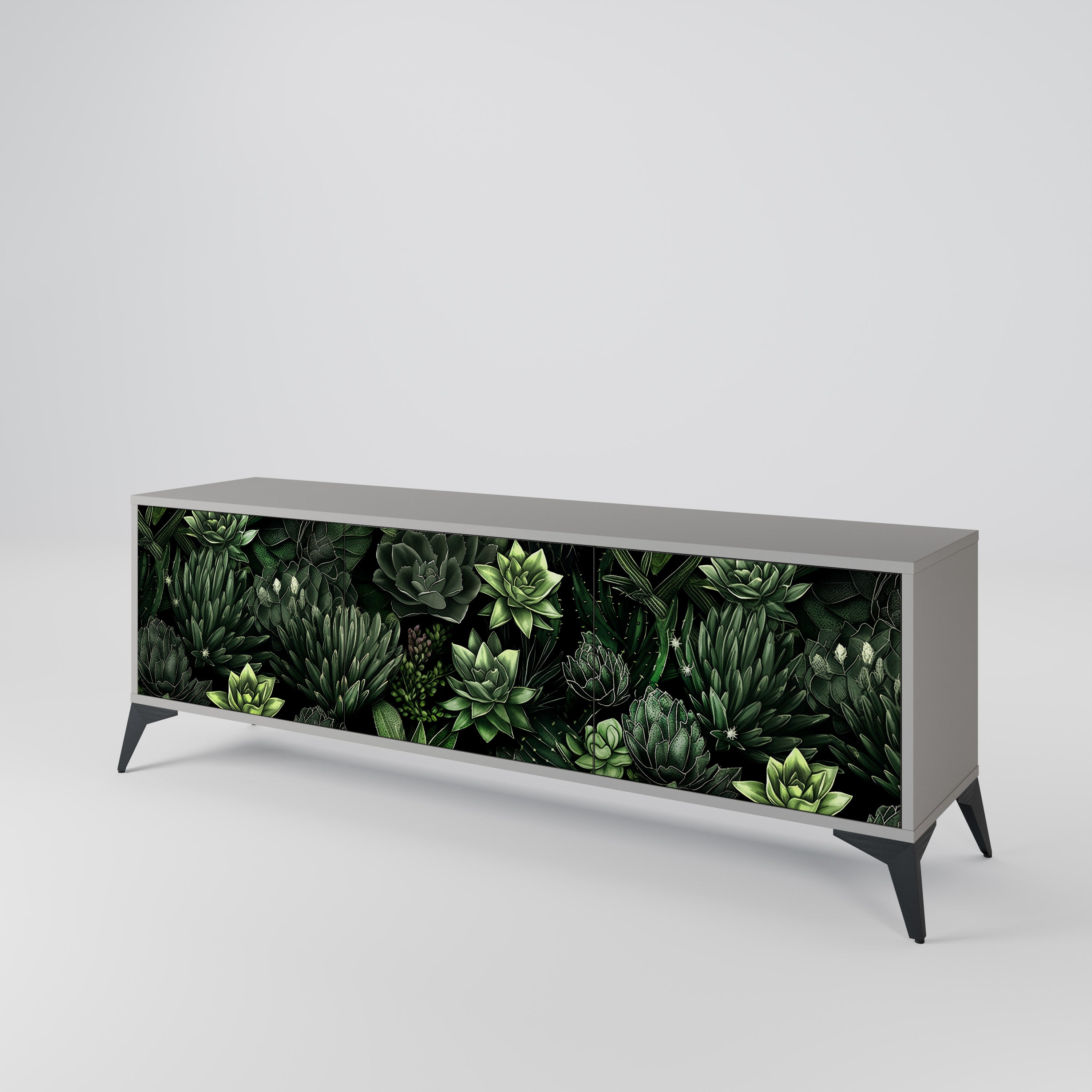 SUCCULENT JUNGLE Móvel de TV de 3 Portas