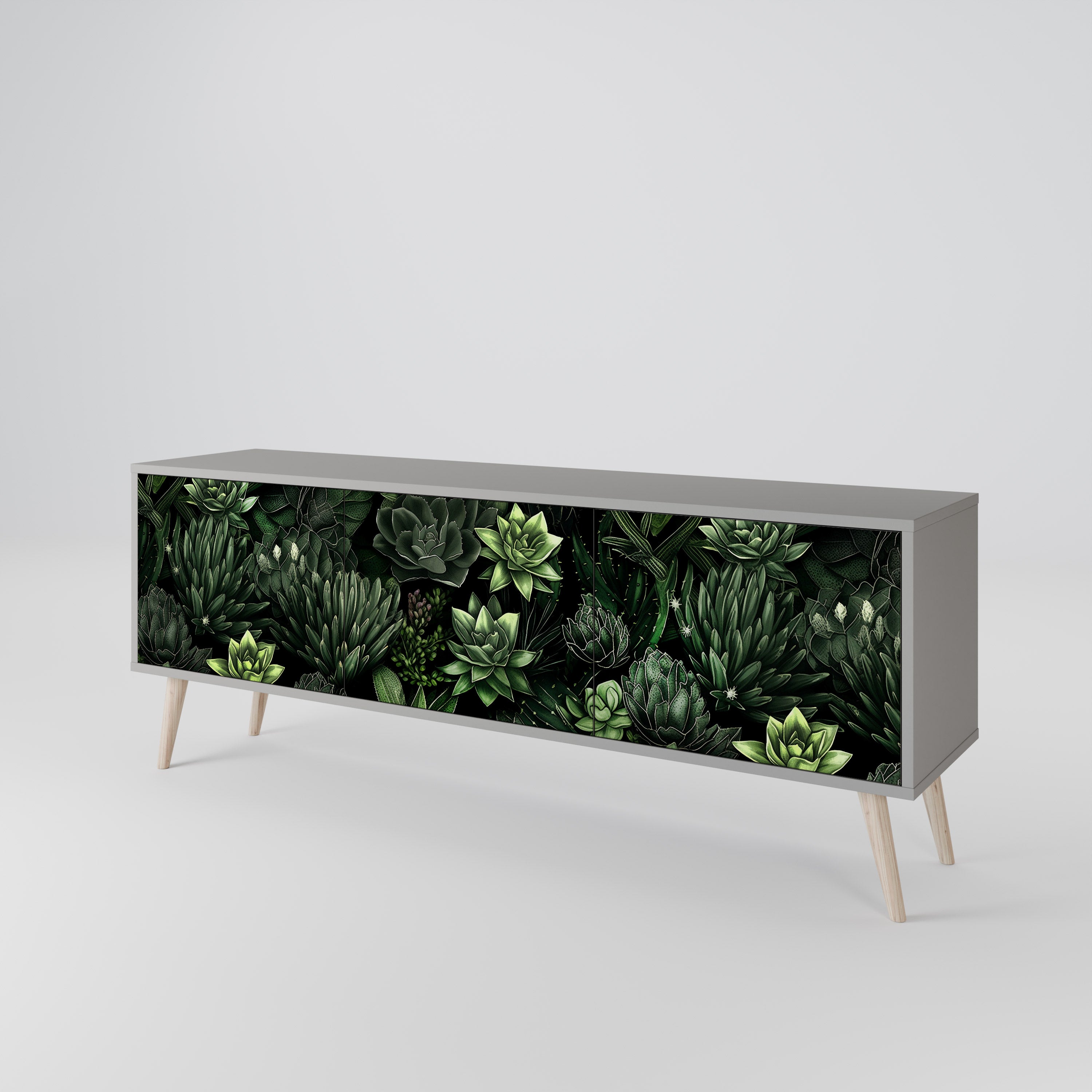 SUCCULENT JUNGLE Móvel de TV de 3 Portas