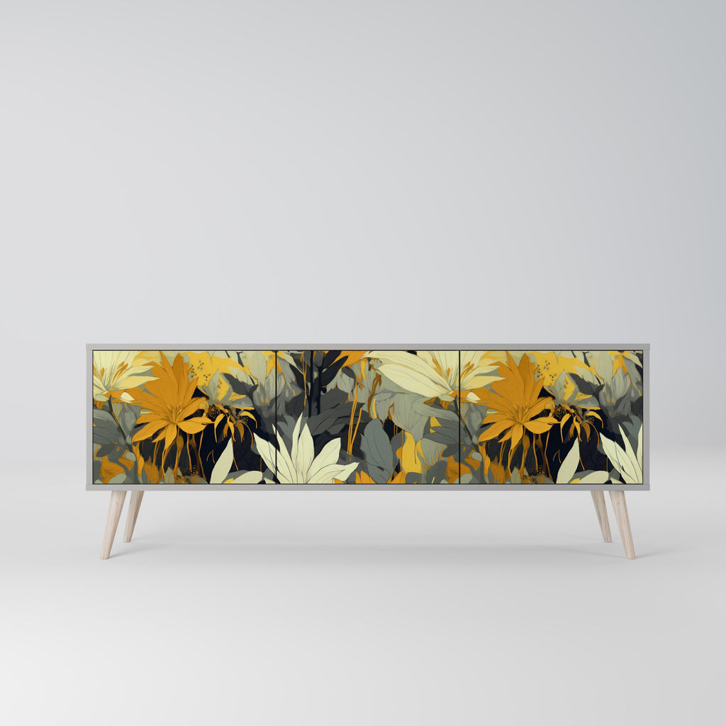 SUNKISSED LILY Móvel de TV com 3 Portas em Acabamento Cinzento