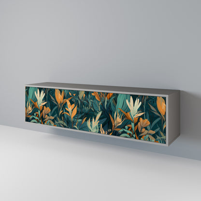 FLORAL SERENITY Móvel de TV de 3 Portas