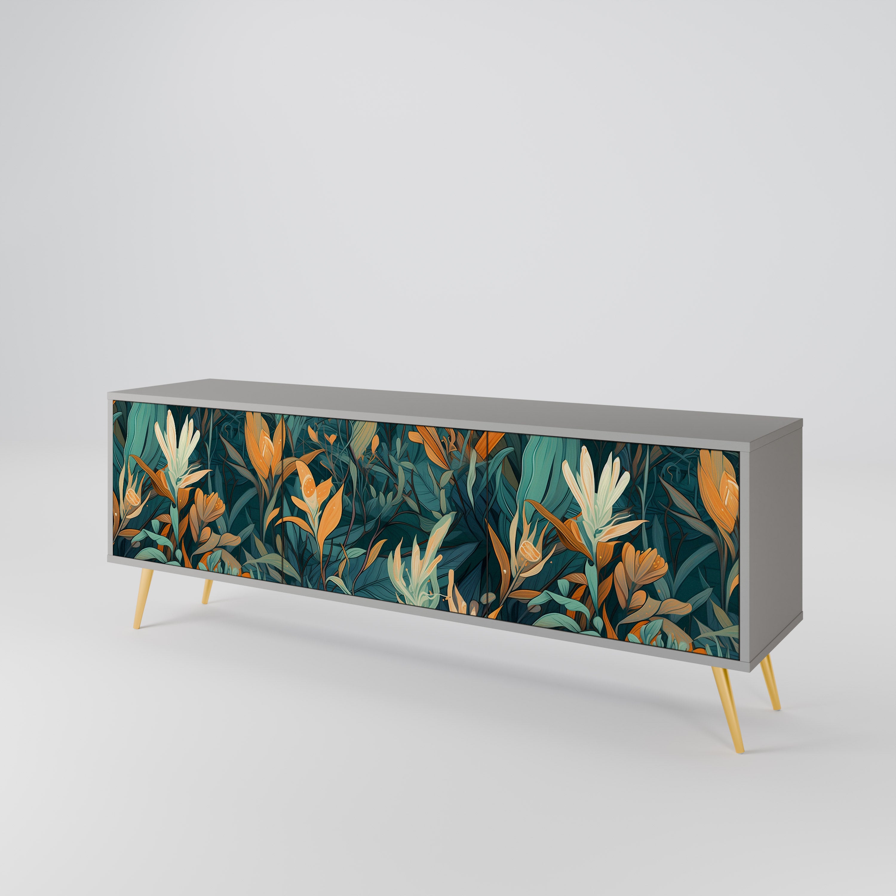 FLORAL SERENITY Móvel de TV de 3 Portas