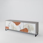 TRANQUIL TWIG 3-Door TV Stand in Grey Finish