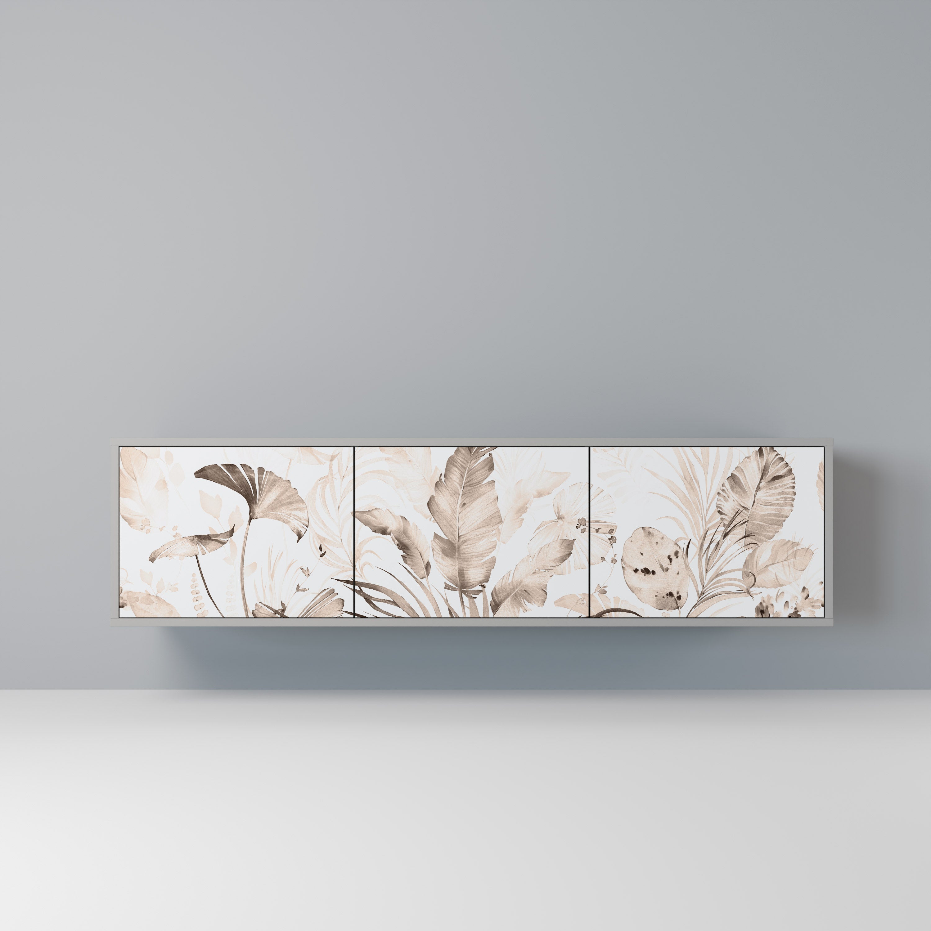 WILD TENDERNESS Móvel de TV com 3 Portas em Acabamento Cinzento