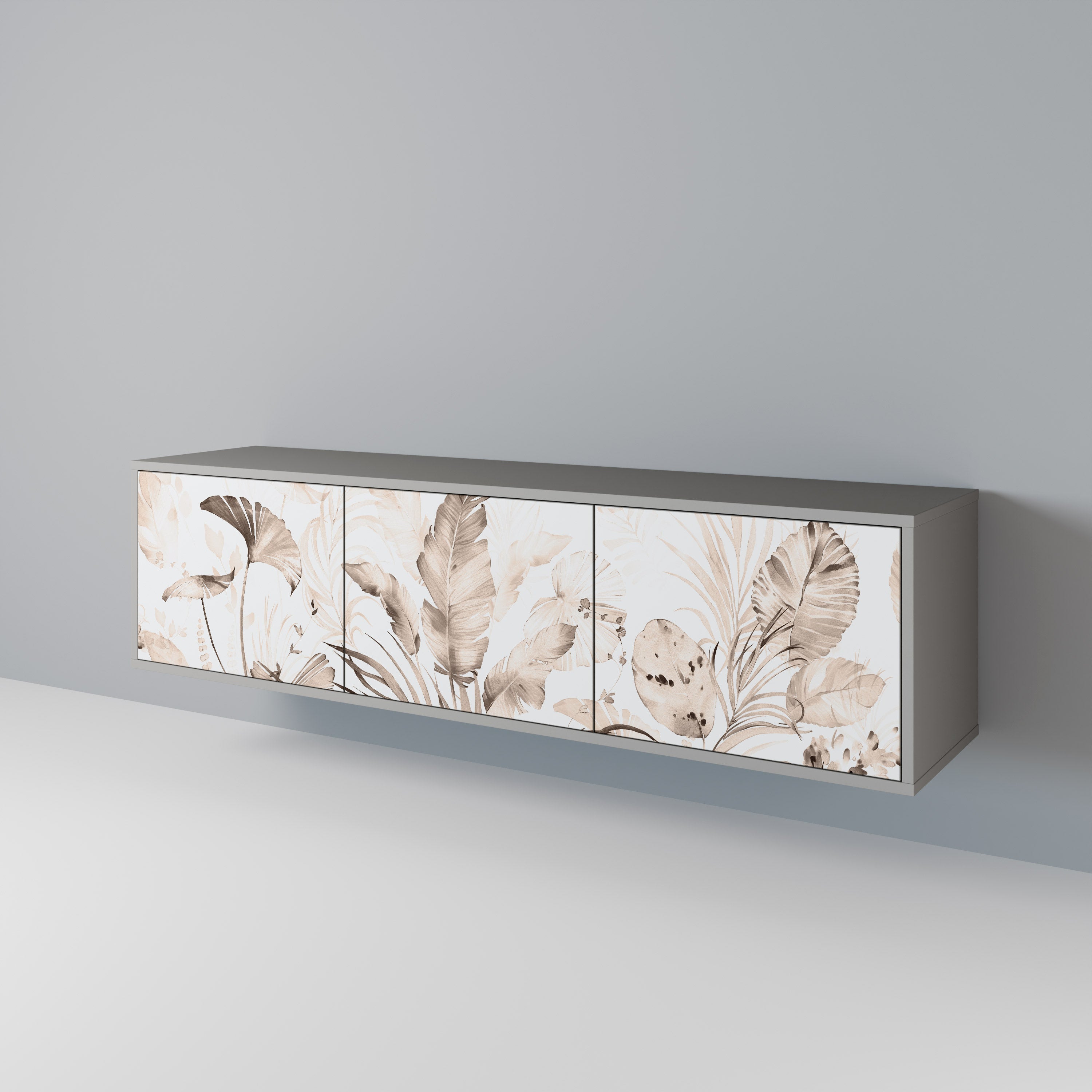 WILD TENDERNESS Móvel de TV com 3 Portas em Acabamento Cinzento