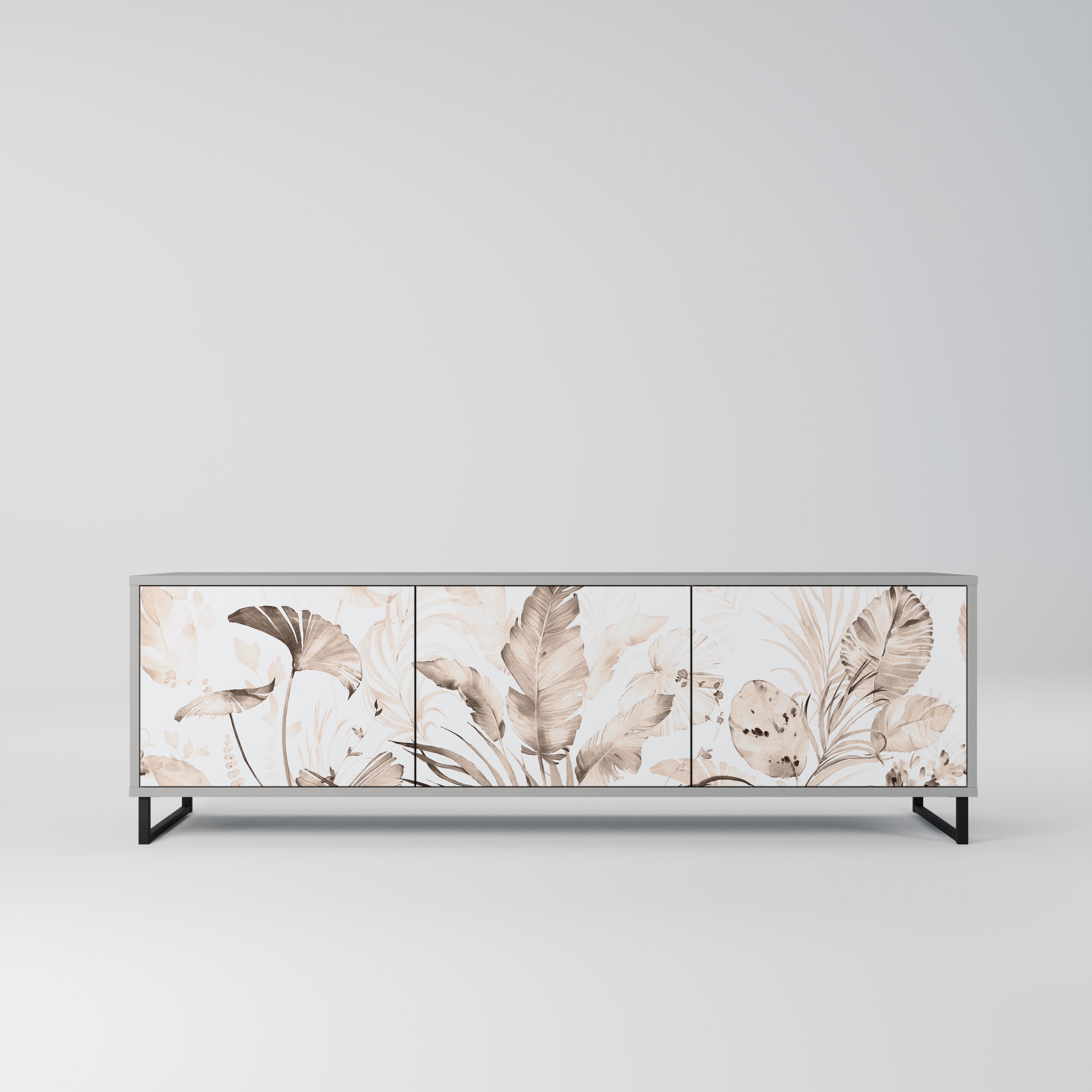 WILD TENDERNESS Móvel de TV com 3 Portas em Acabamento Cinzento