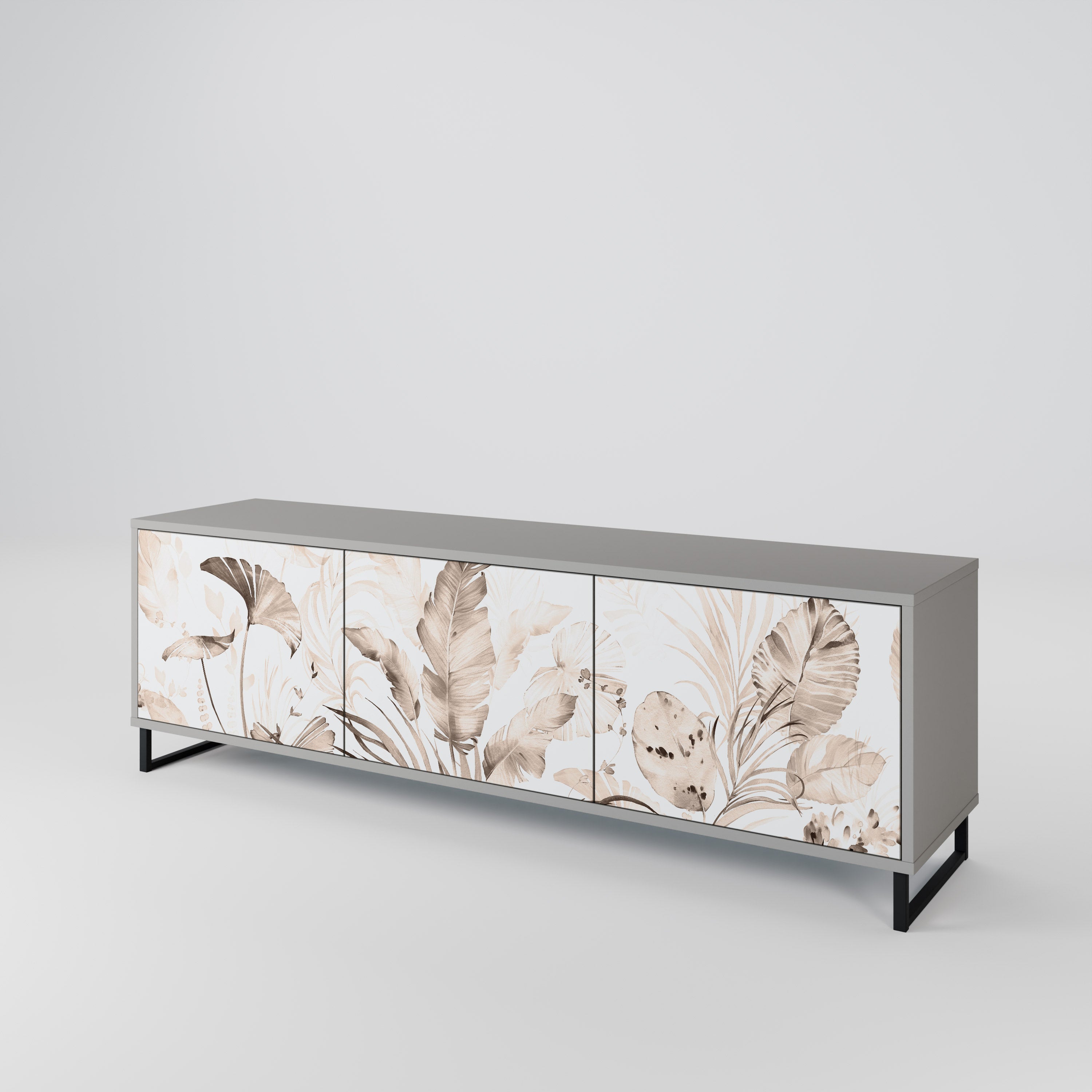 WILD TENDERNESS Móvel de TV com 3 Portas em Acabamento Cinzento